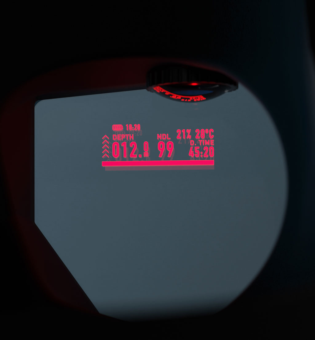 Smart mask Dive data display