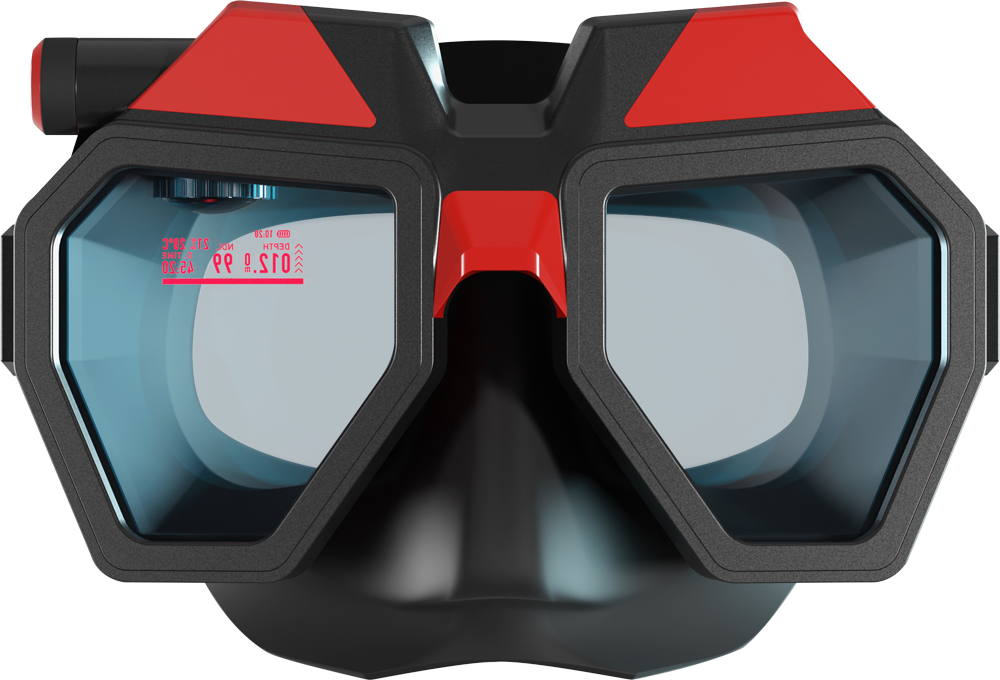 smart dive mask and HUD display